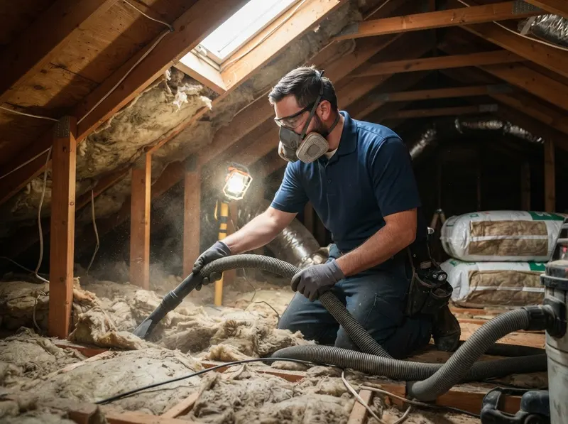 Attic Insulation Decontamination and Restoration in Roseville, CA